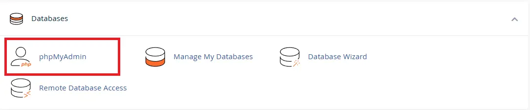 php my admin in cpanel tools